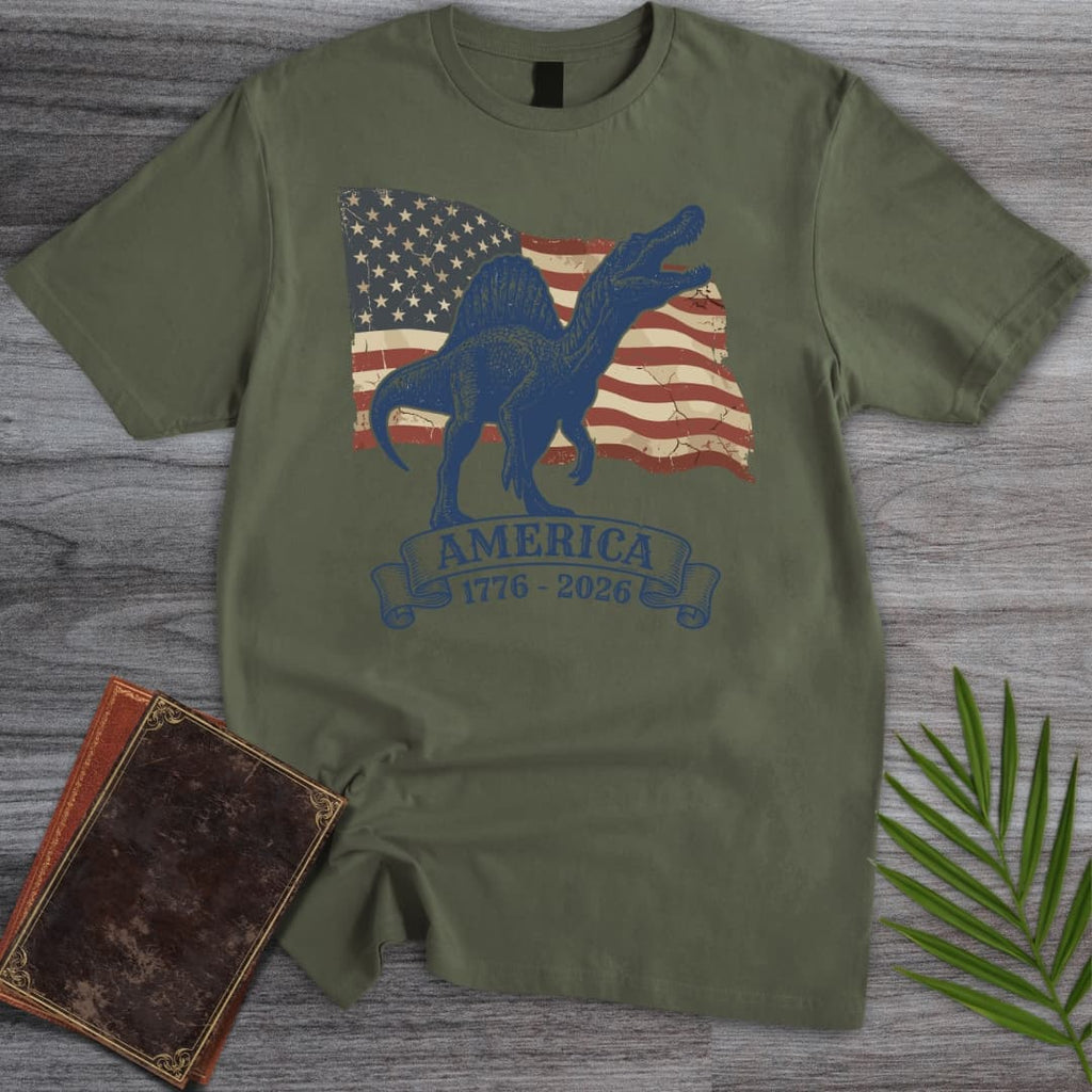 American Flag Spinosaurus Americas 250th T-Shirt