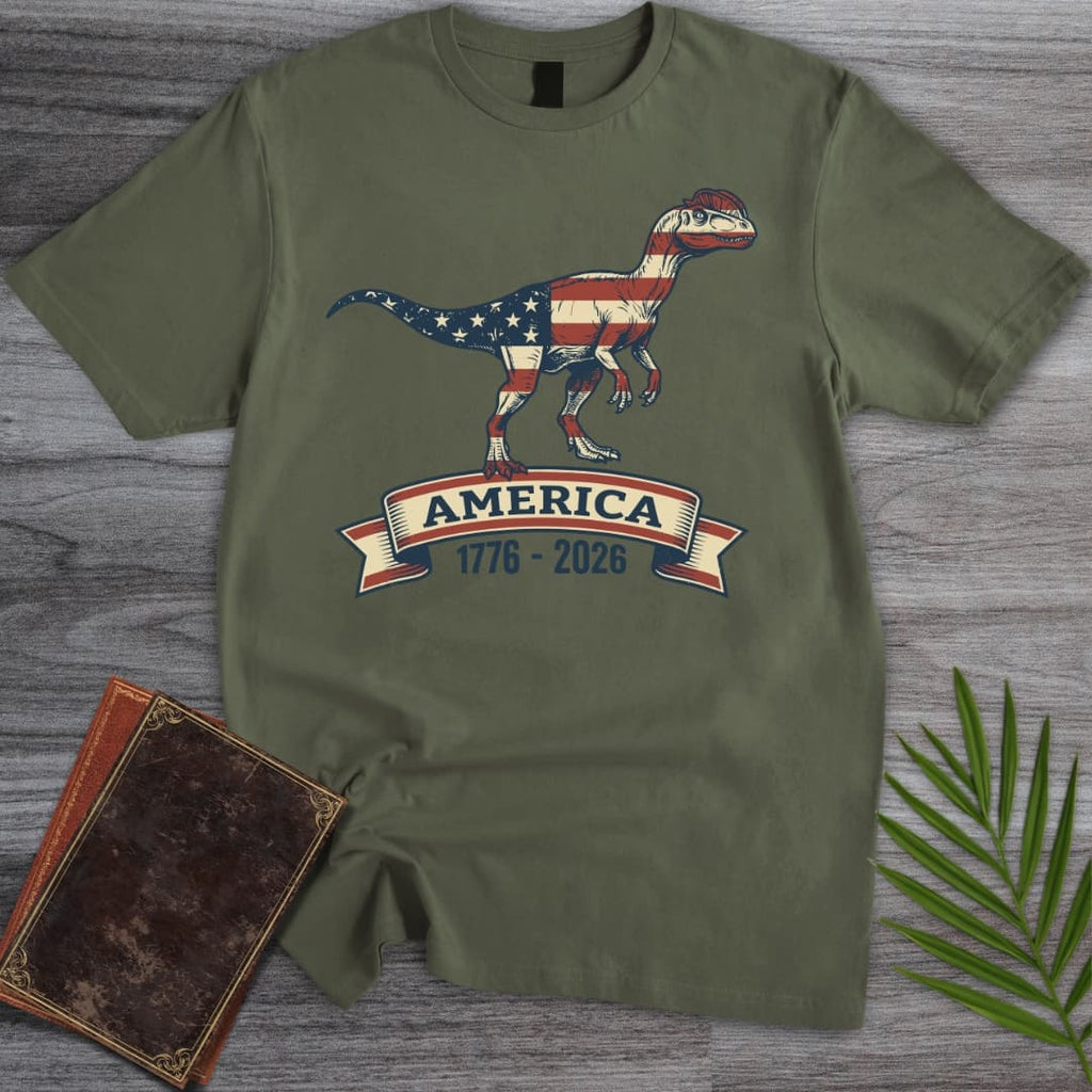 Americas 250th Star-Spangled Dilophosaurus T-Shirt