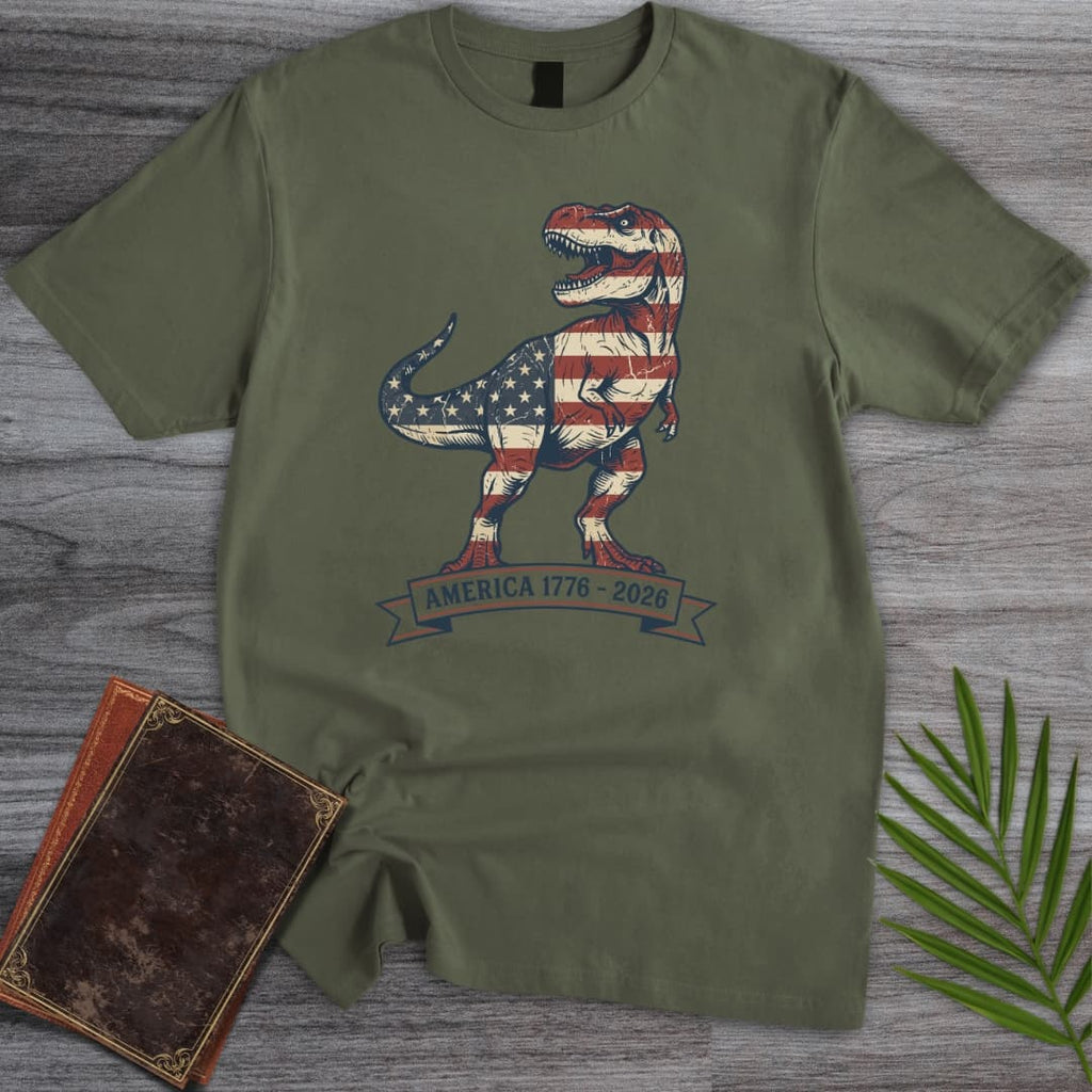 Distressed T-Rex Americas 250th T-Shirt