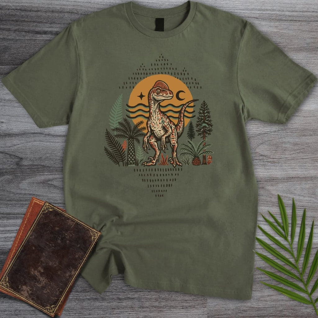 Mesozoic Deinonychus Wanderlust T-Shirt