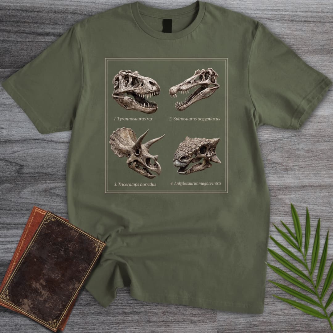 Prehistoric Darwinian Fossil Chart T-Shirt
