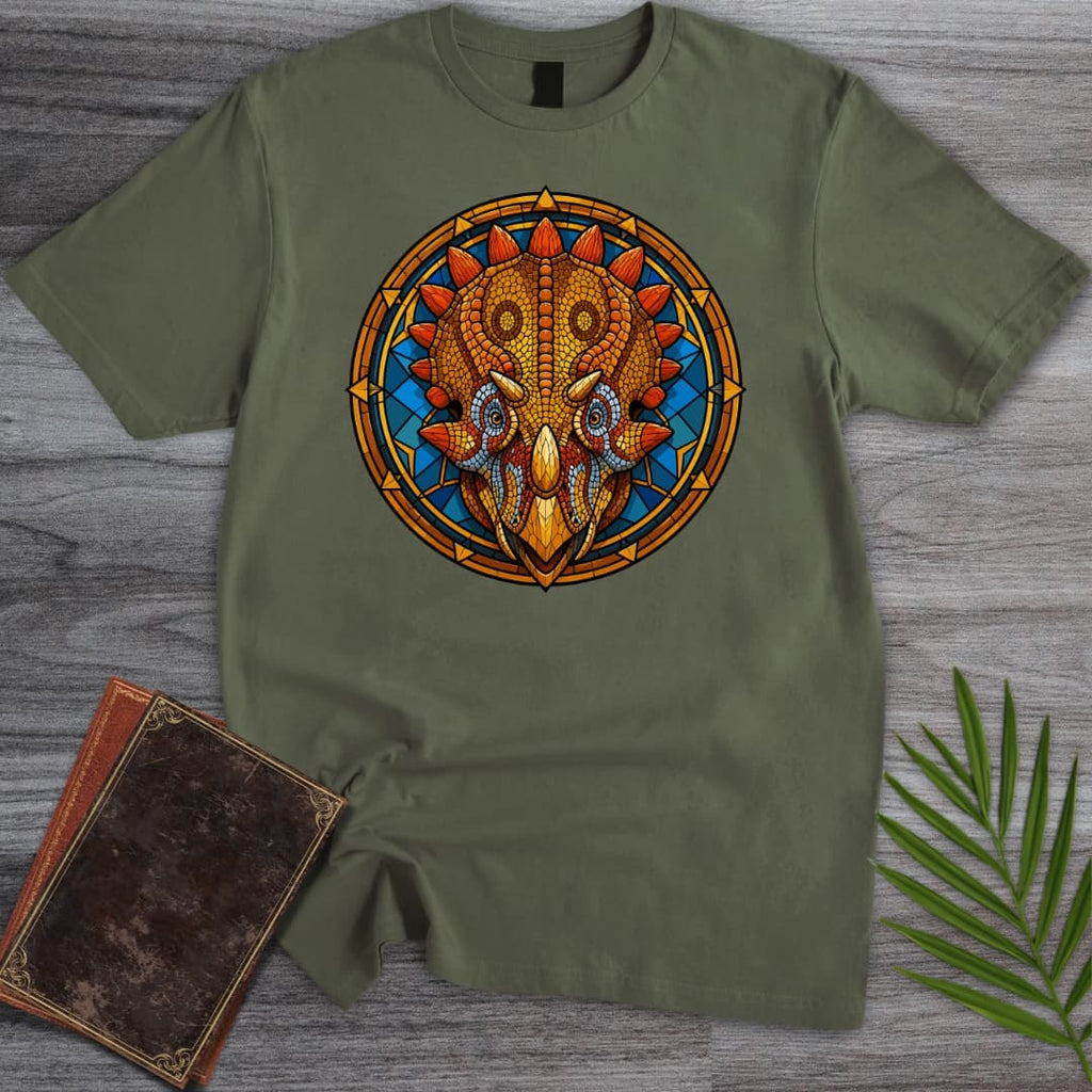 Stained Glass Regaliceratops T-Shirt