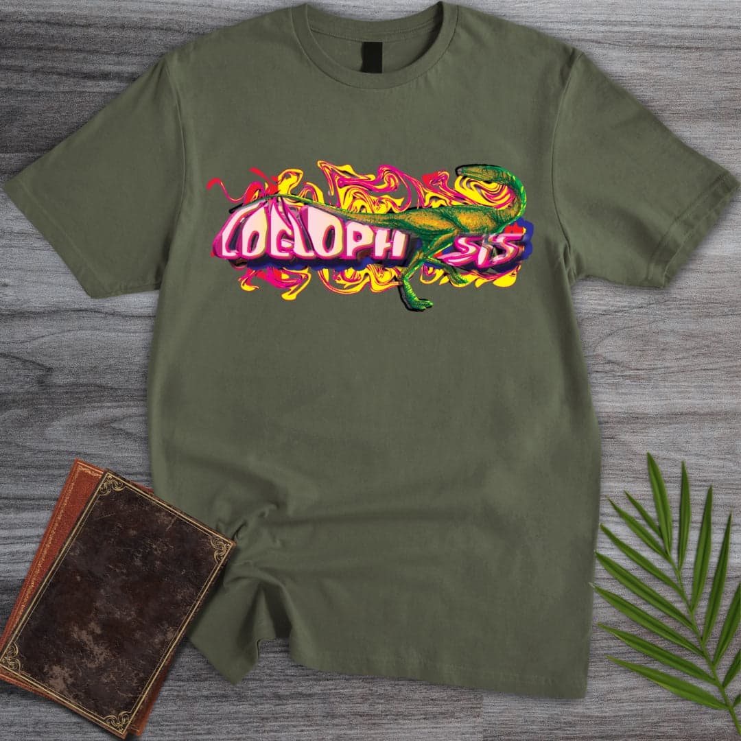 Triassic Melt Coelophysis Pink T-Shirt