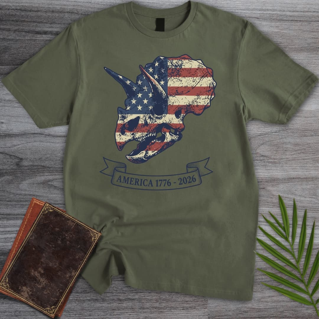 Triceratops Skull Americas 250th T-Shirt