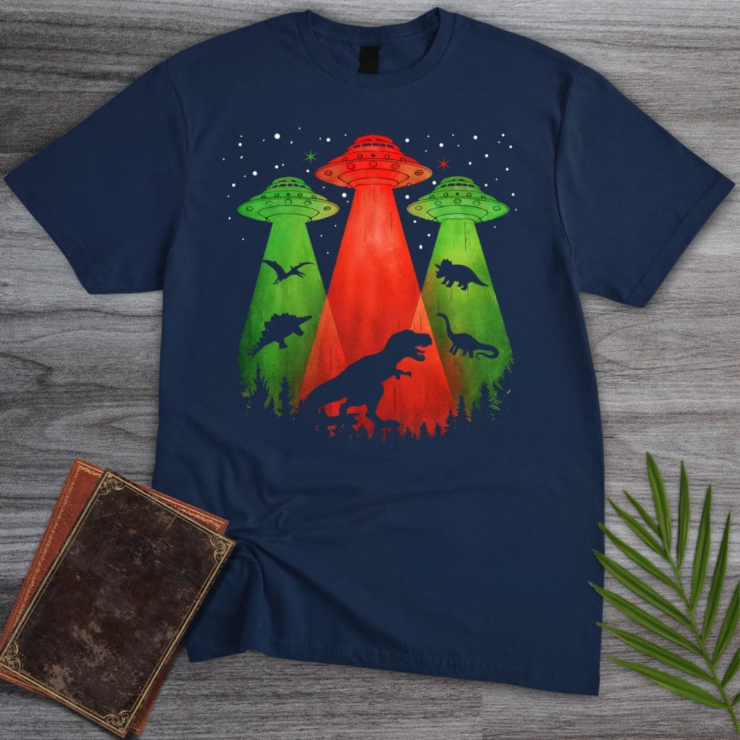 Dinosaur UFO Conspiracy T-Shirt