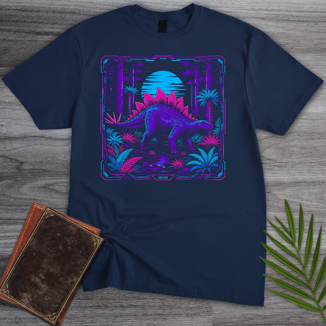 Stegosaurus Cyber Time T-Shirt