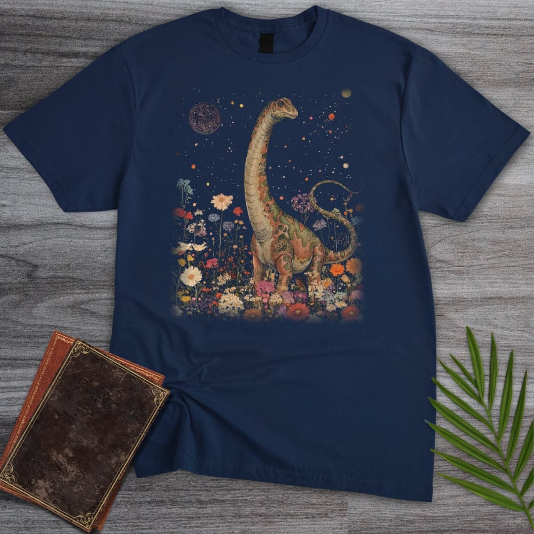 Vintage Floral Diplodocus T-Shirt