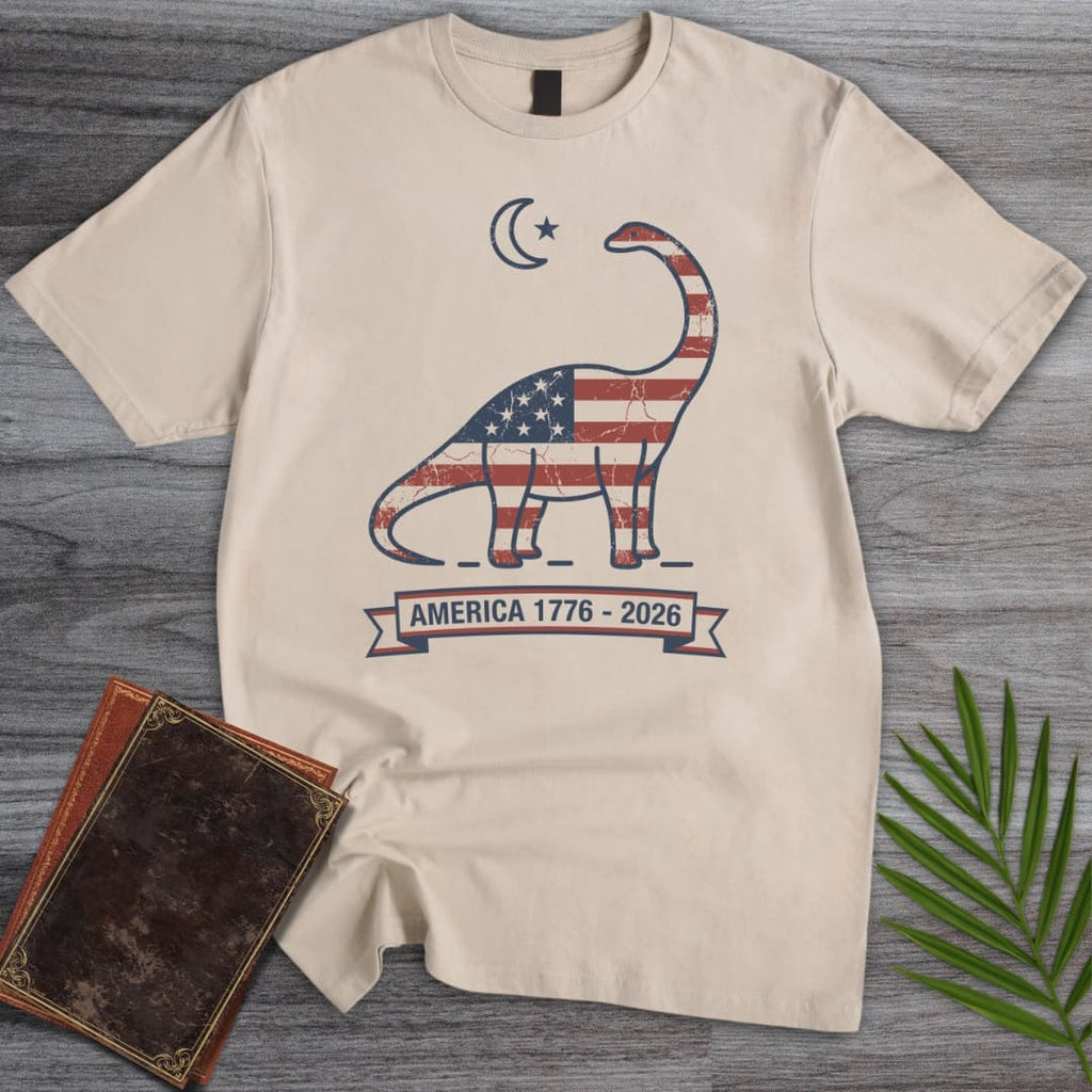 Crescent Moon Brachiosaurus Americas 250th T-Shirt