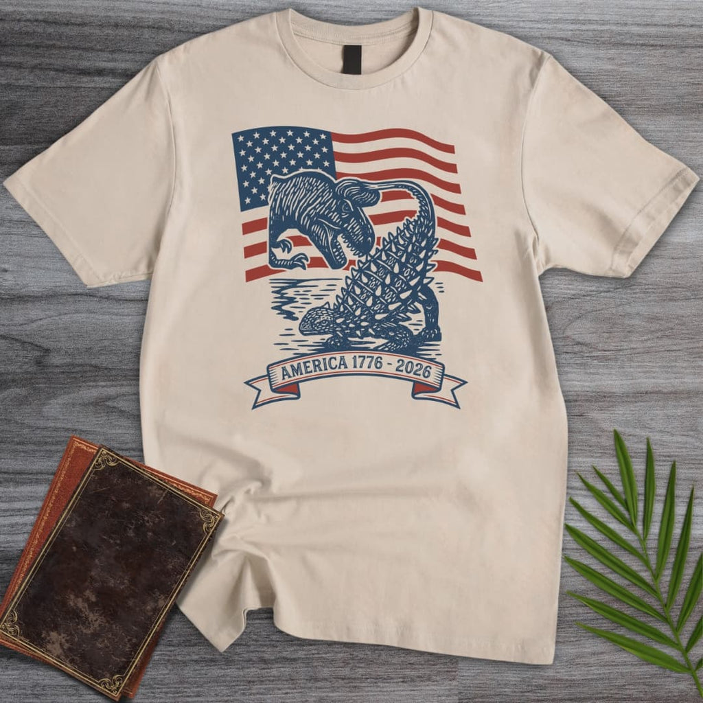 Dinosaur Battle Americas 250th T-Shirt