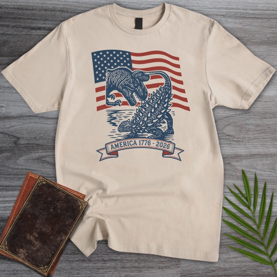 Dinosaur Battle Americas 250th T-Shirt