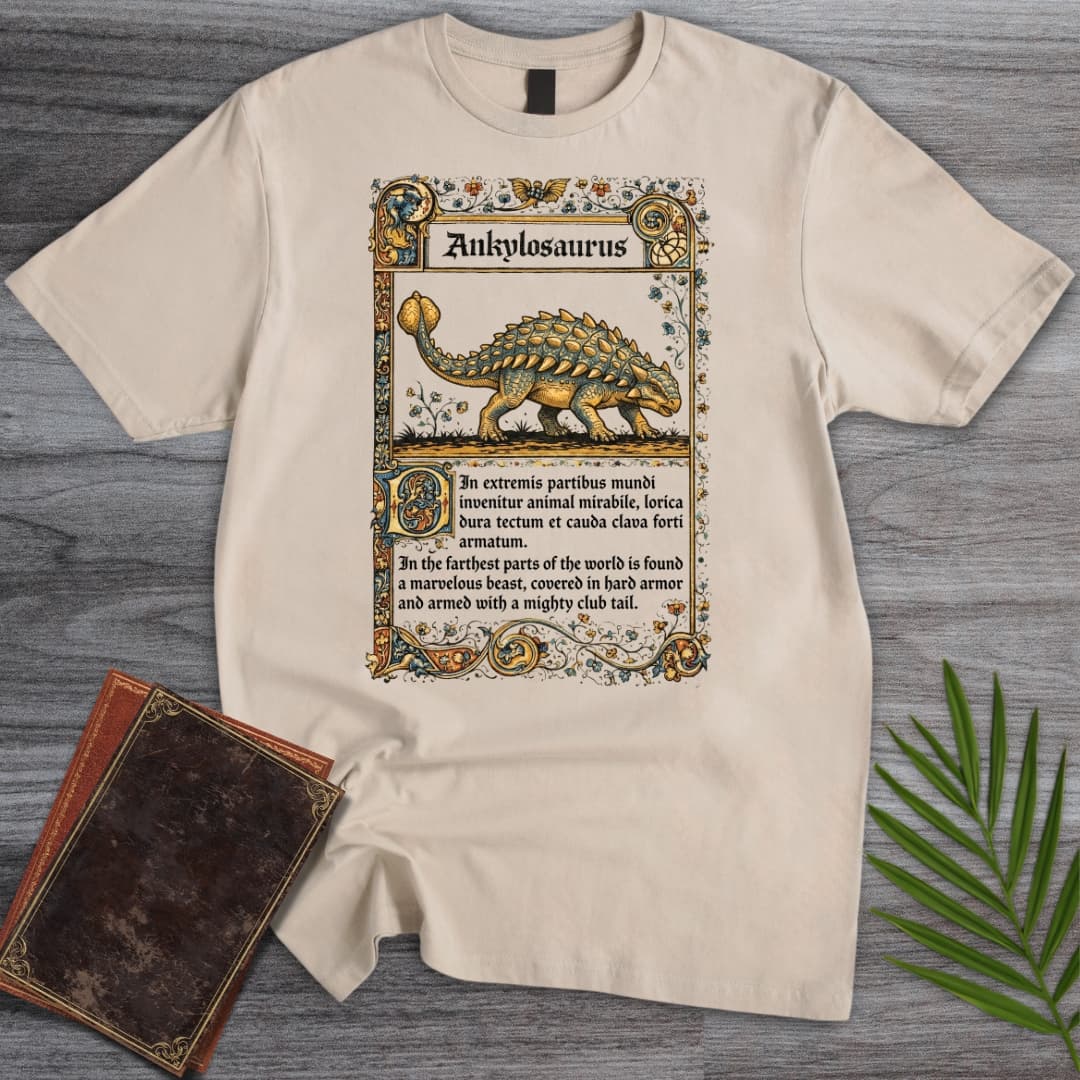 Medieval Bestiary Ankylosaurus T-Shirt