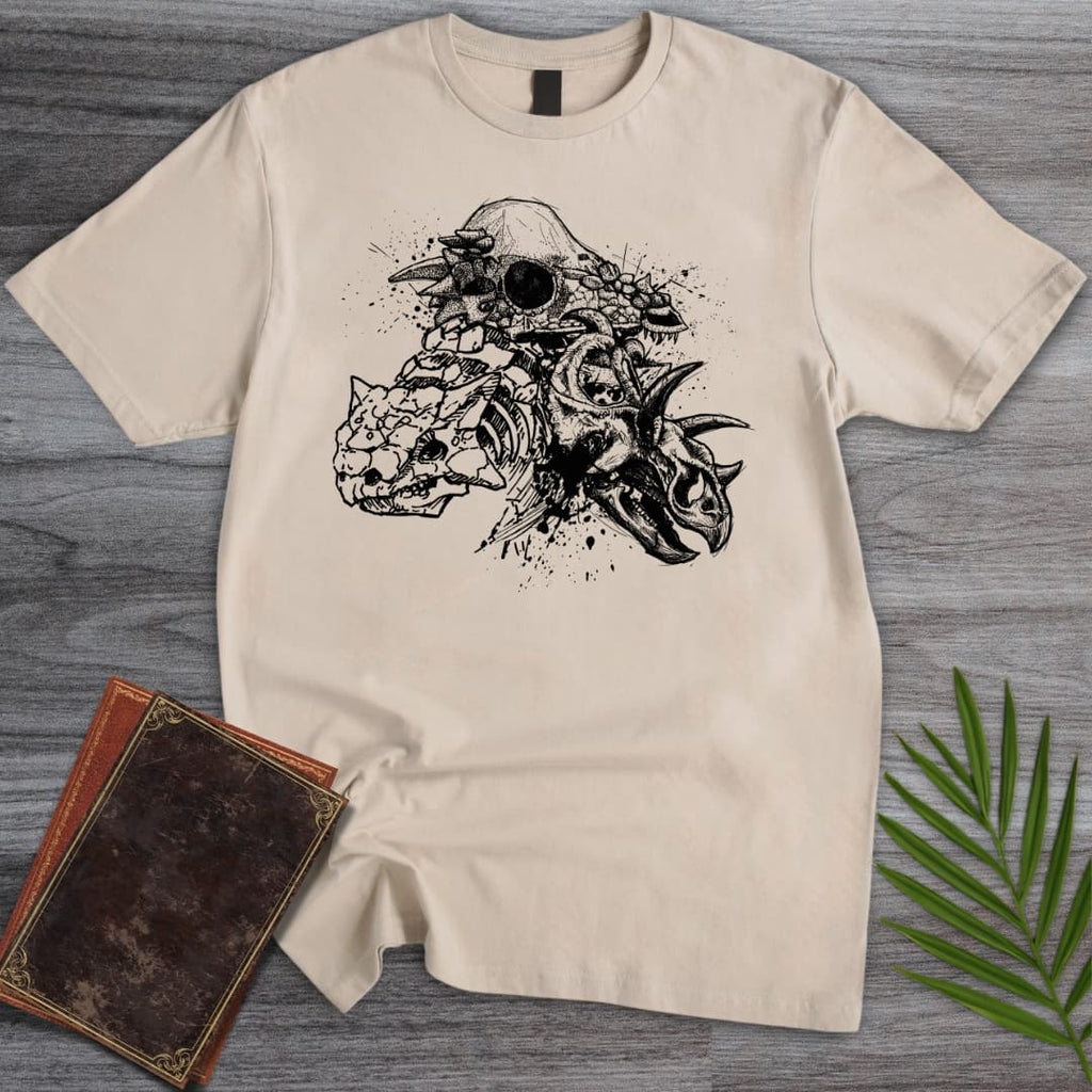 Splashed Cretaceous Skulls T-Shirt