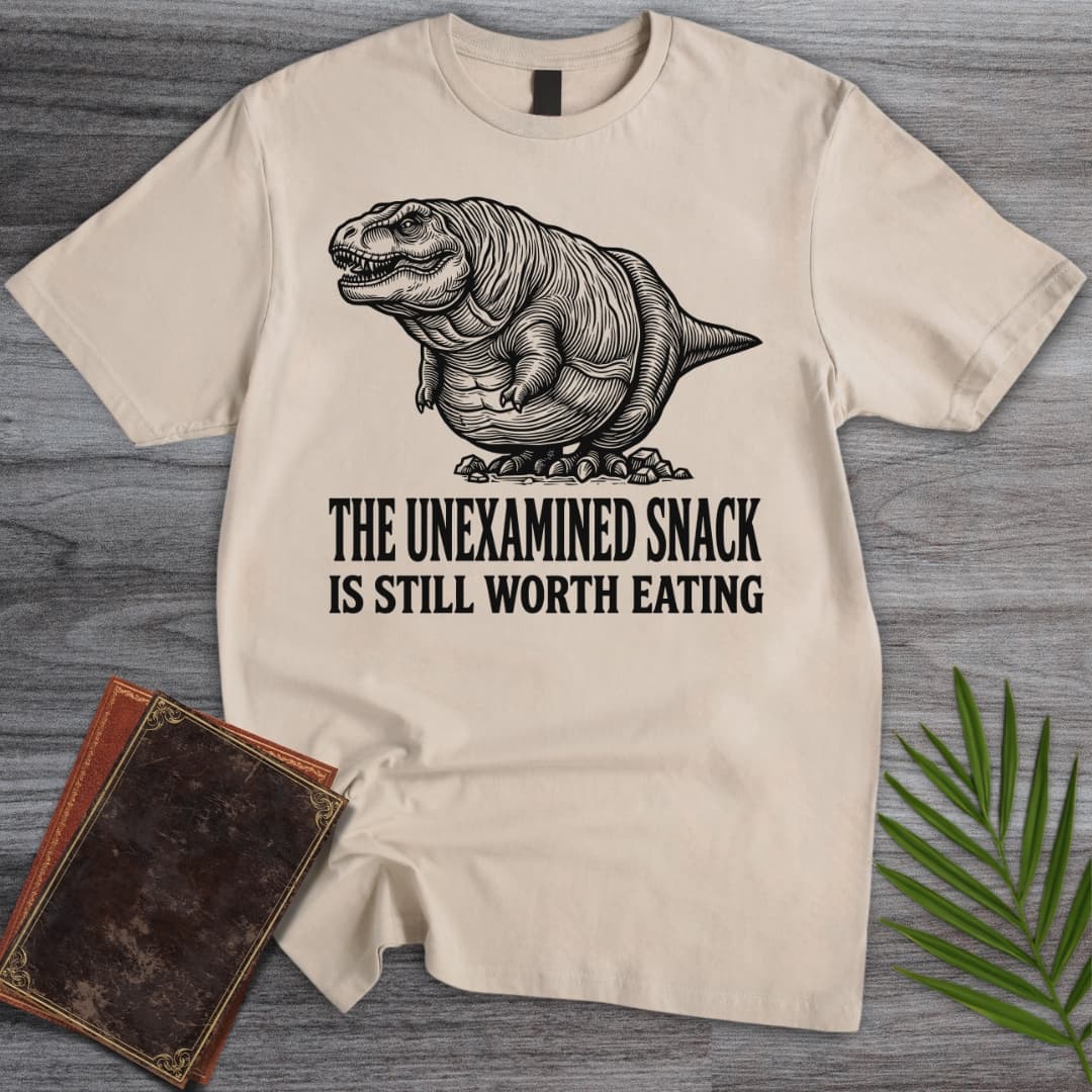 The Unexamined Snack: T.rex T-Shirt