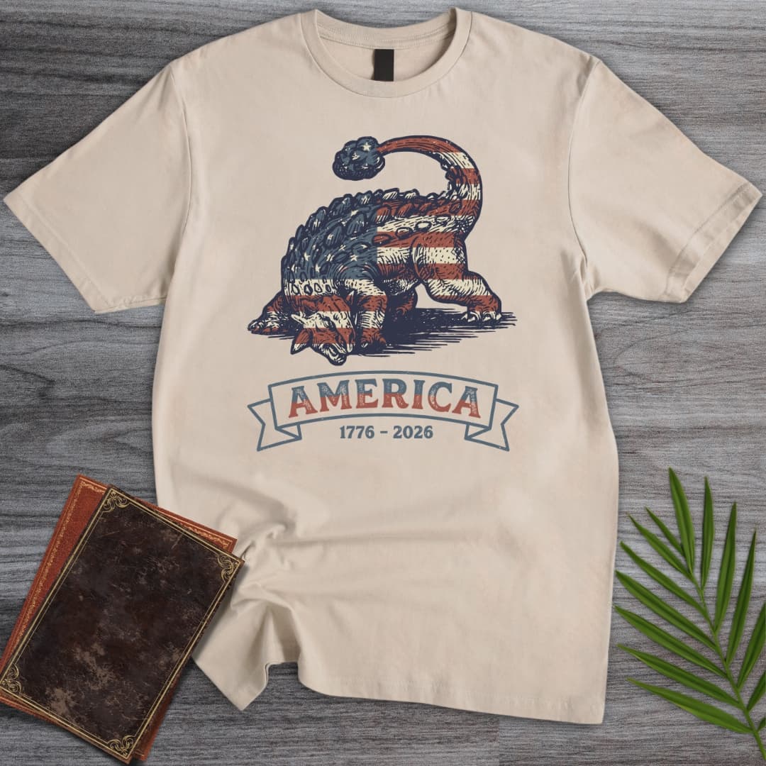 Vintage Ankylosaurus Americas 250th T-Shirt