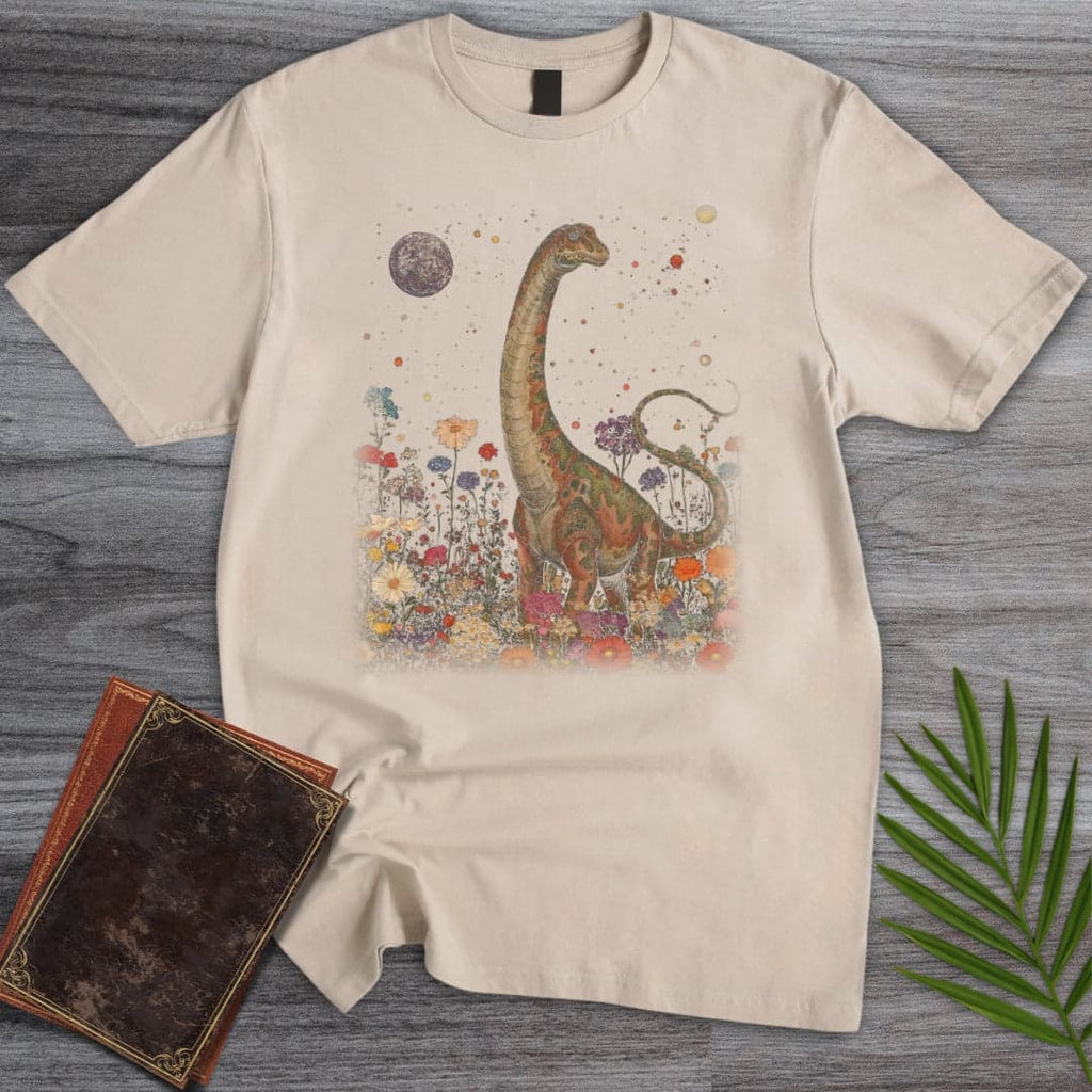 Vintage Floral Diplodocus T-Shirt