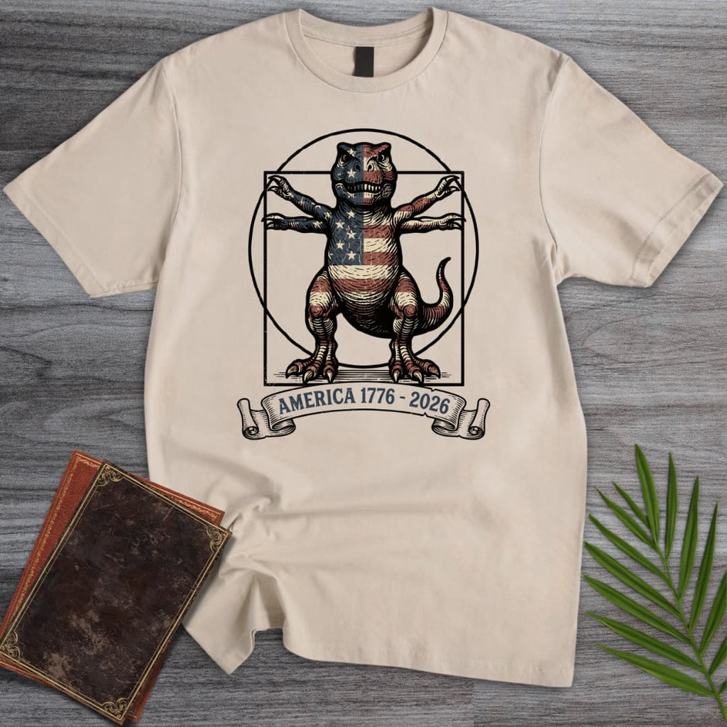 Vitruvian T-Rex Americas 250th T-Shirt