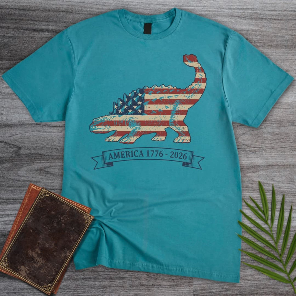 American Flag Ankylosaurus Americas 250th T-Shirt