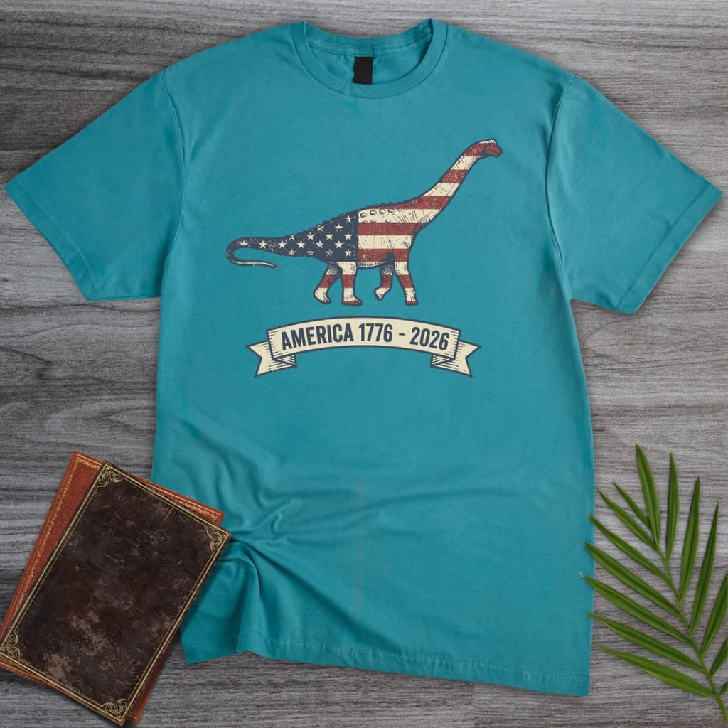 American Flag Brachiosaurus Americas 250th T-Shirt