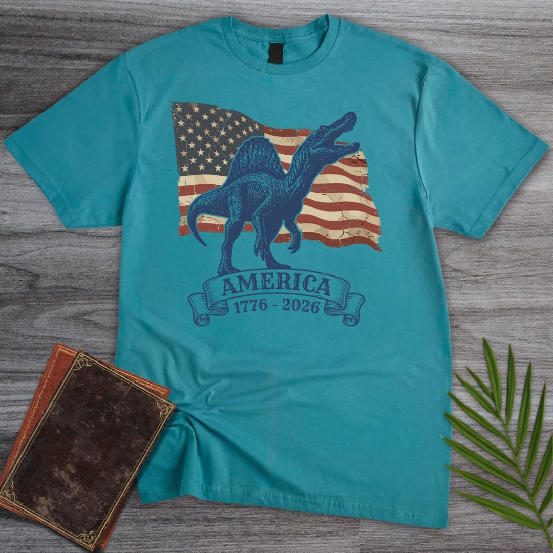 American Flag Spinosaurus Americas 250th T-Shirt