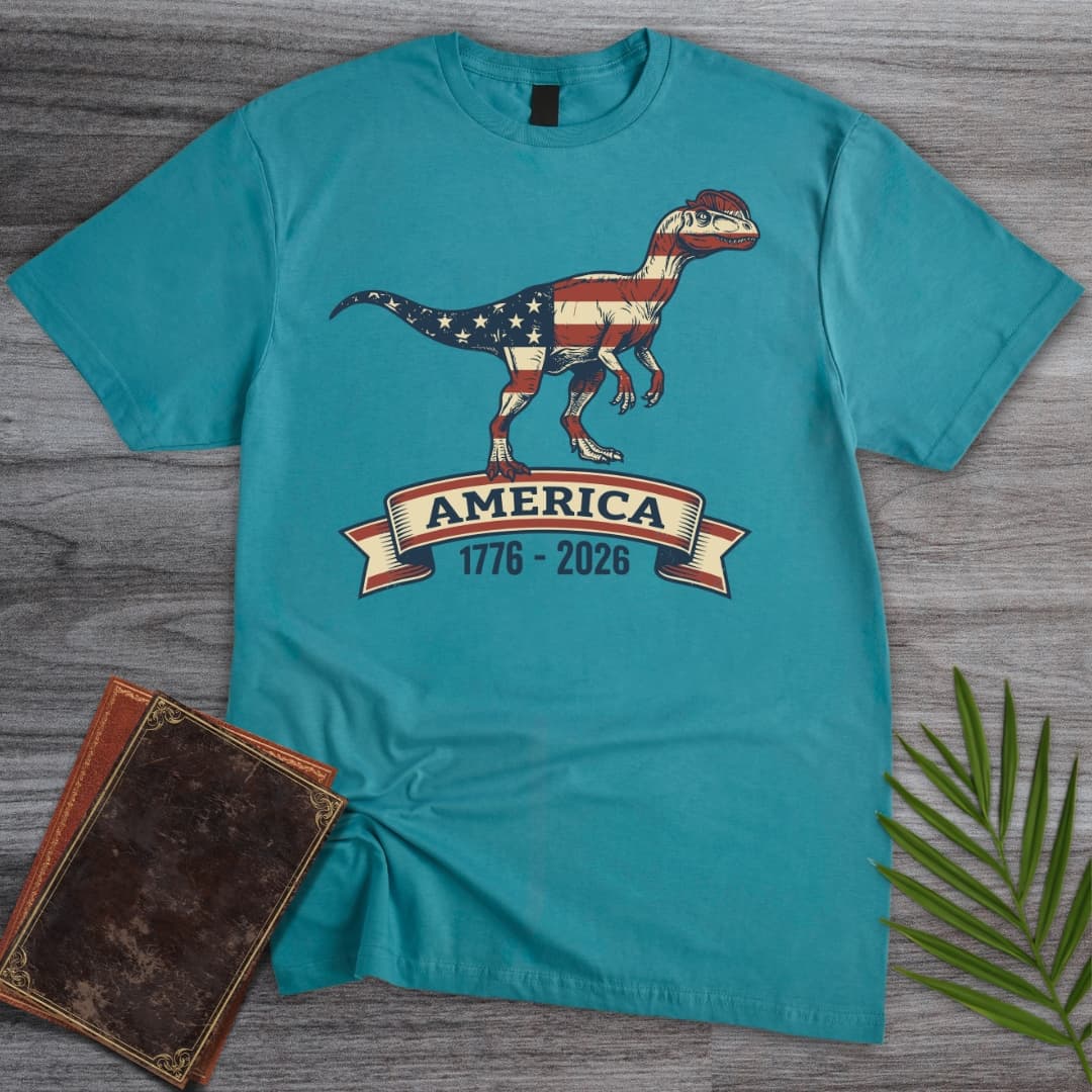 Americas 250th Star-Spangled Dilophosaurus T-Shirt