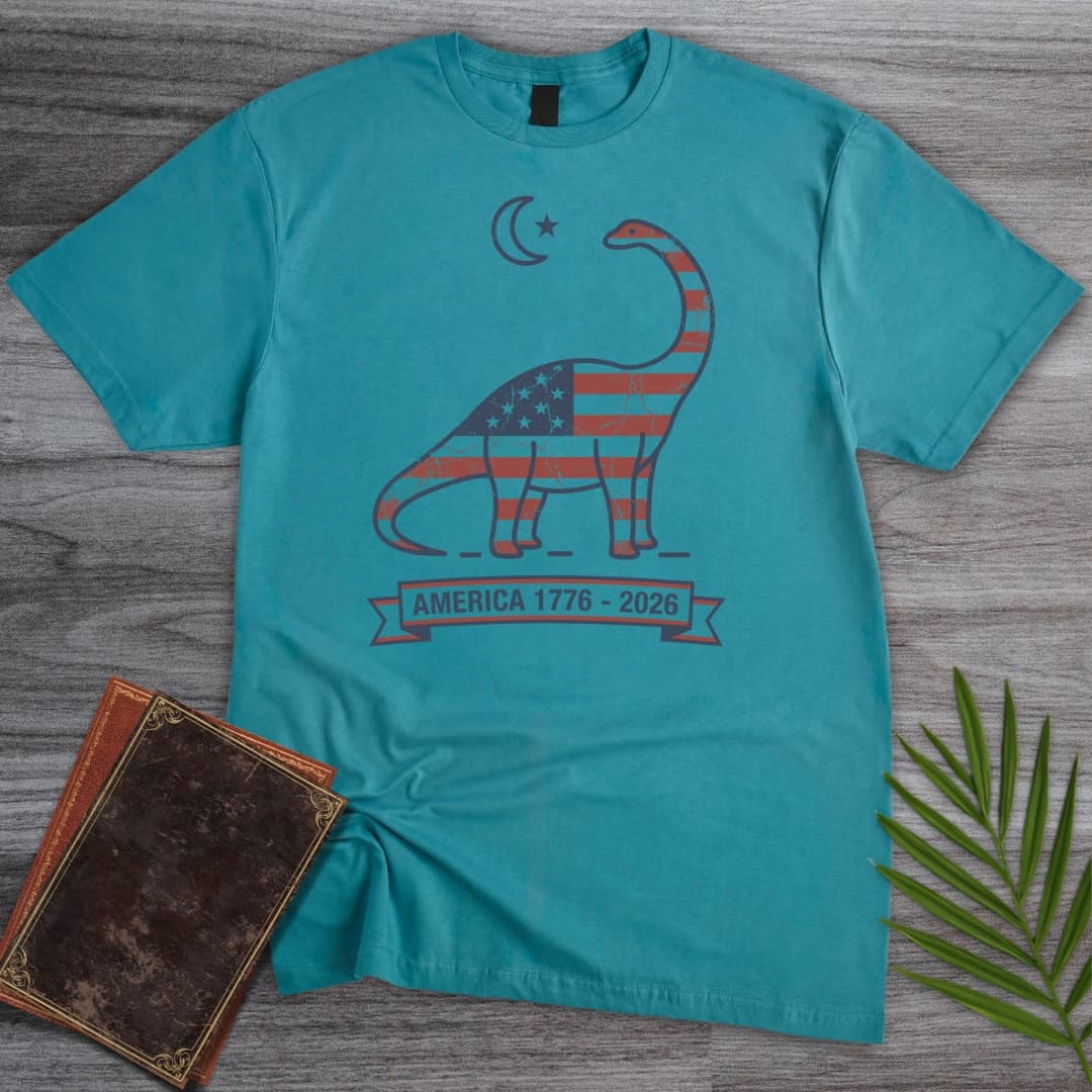 Crescent Moon Brachiosaurus Americas 250th T-Shirt