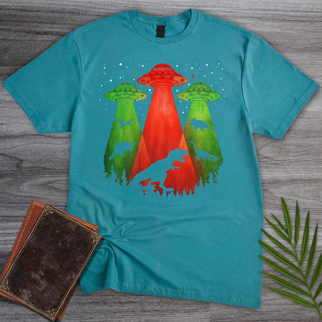 Dinosaur UFO Conspiracy T-Shirt