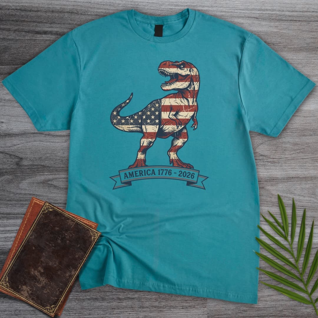 Distressed T-Rex Americas 250th T-Shirt