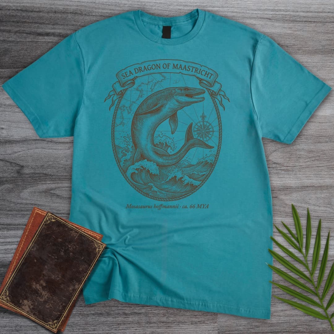 Mosasaurus Scrimshaw Breaching T-Shirt