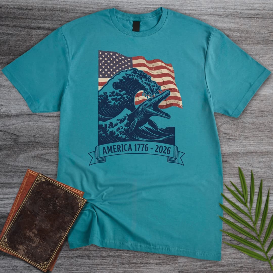Patriotic Mosasaur Americas 250th T-Shirt