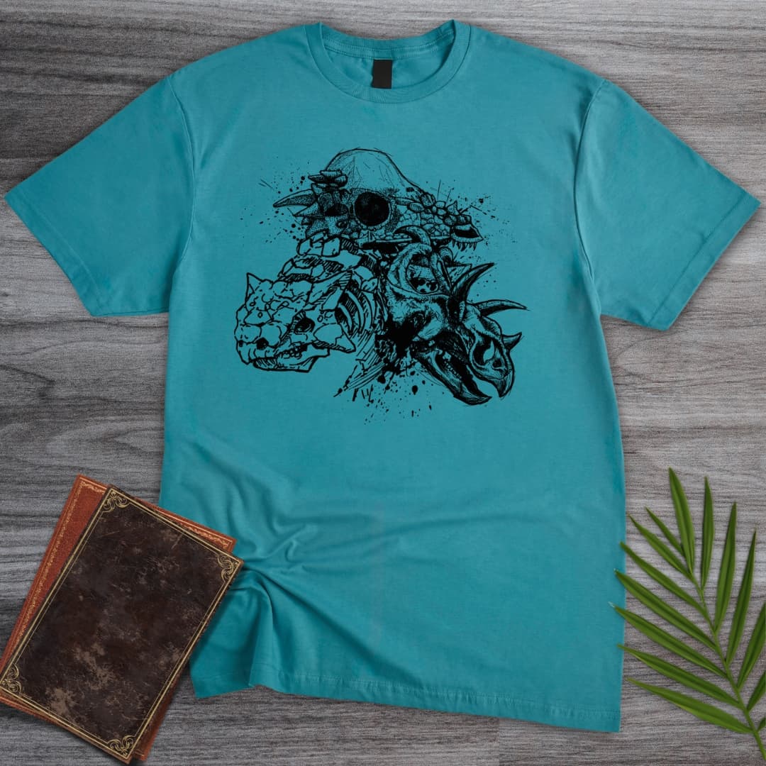 Splashed Cretaceous Skulls T-Shirt