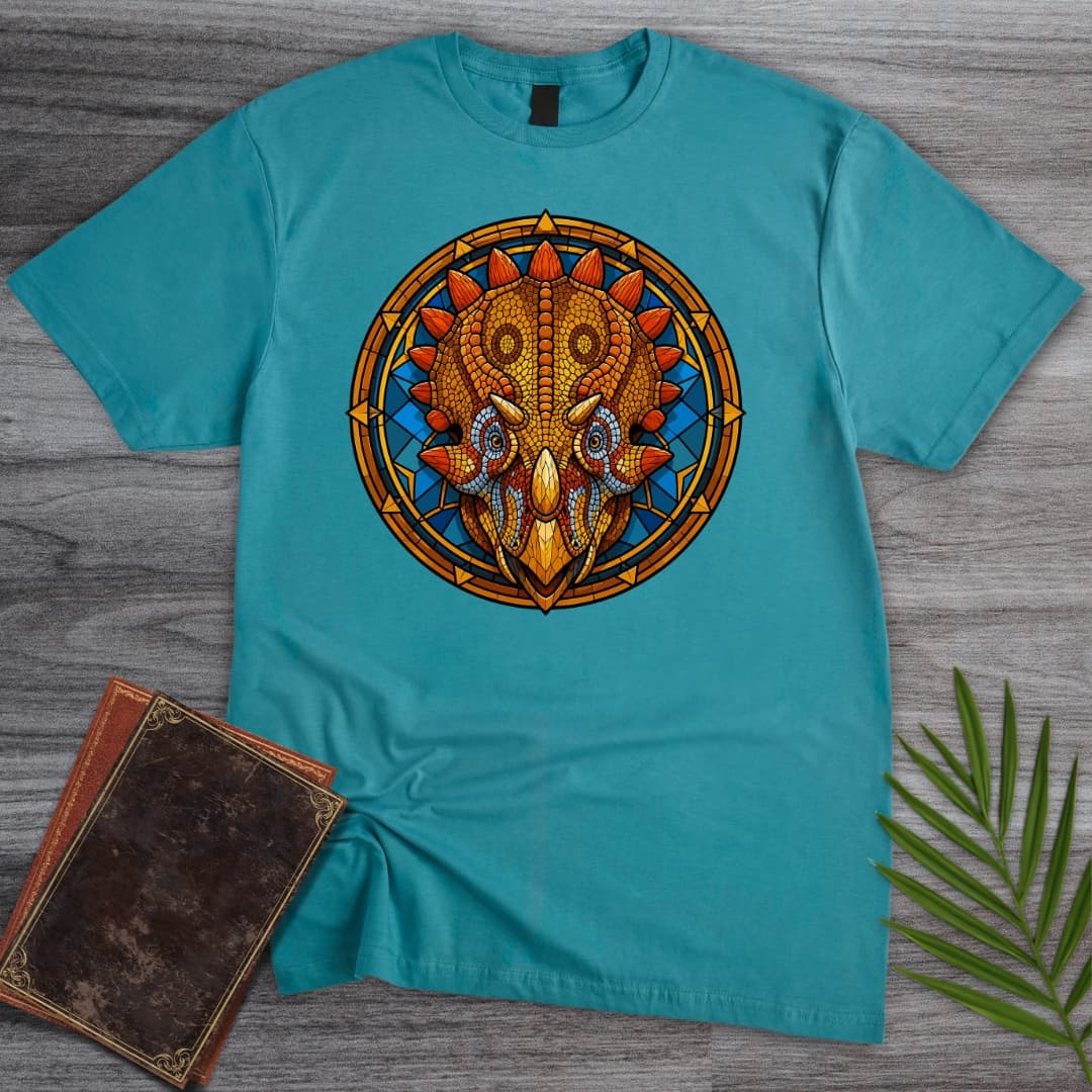 Stained Glass Regaliceratops T-Shirt