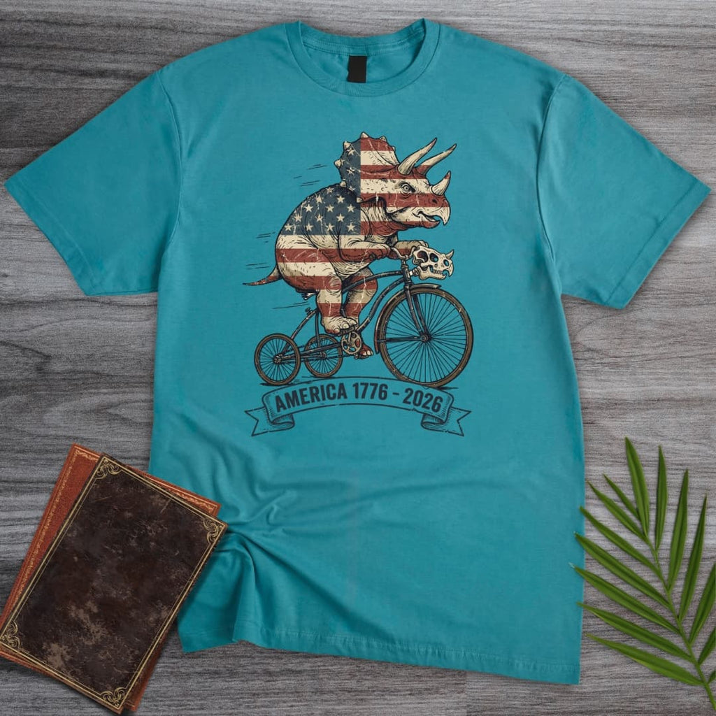 Triceratops Bicycle Americas 250th T-Shirt