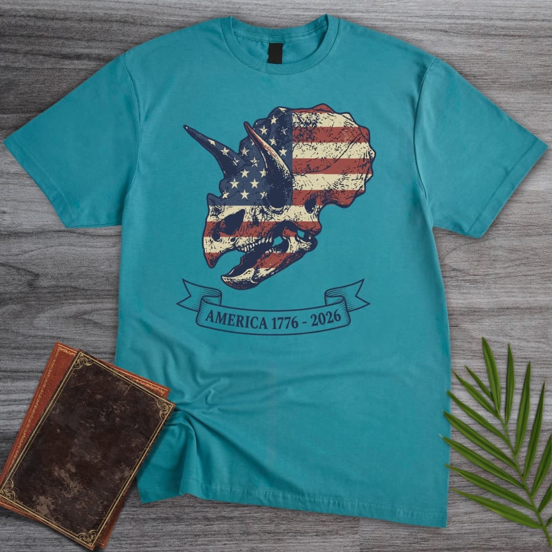 Triceratops Skull Americas 250th T-Shirt