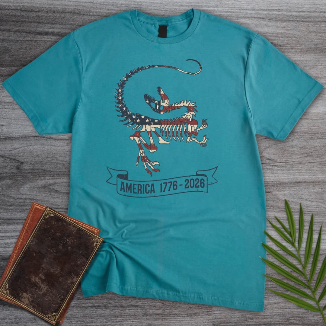 Velociraptor Fossil Americas 250th T-Shirt