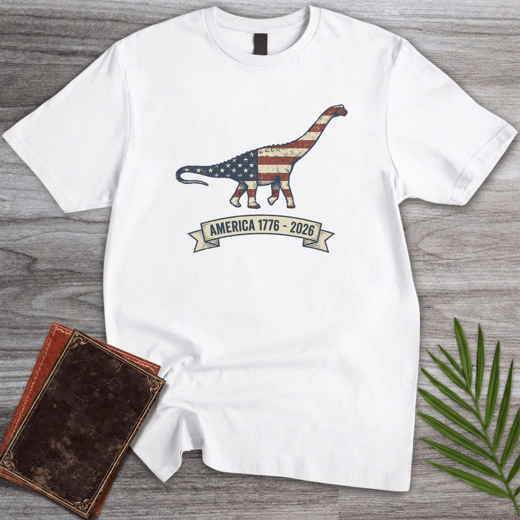 American Flag Brachiosaurus Americas 250th T-Shirt