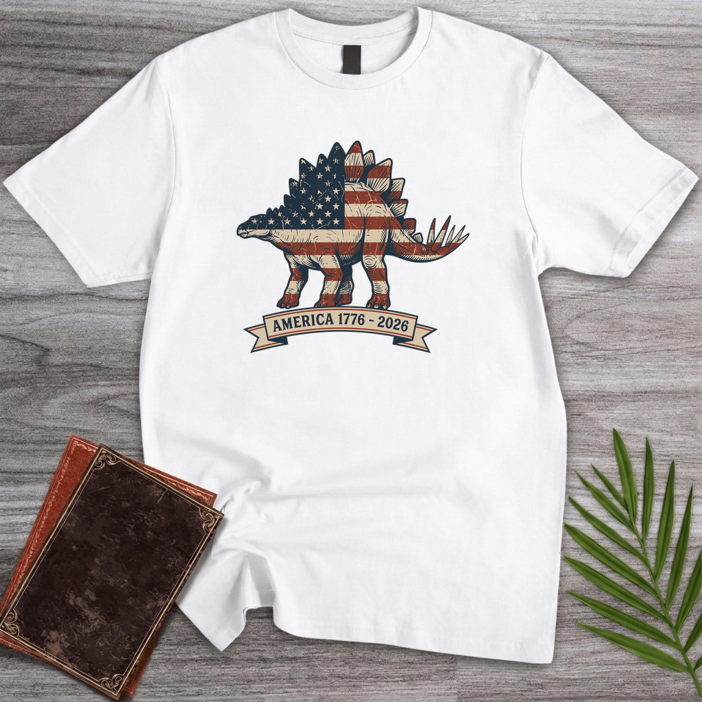 Americas 250th Heritage Plate Stegosaurus T-Shirt
