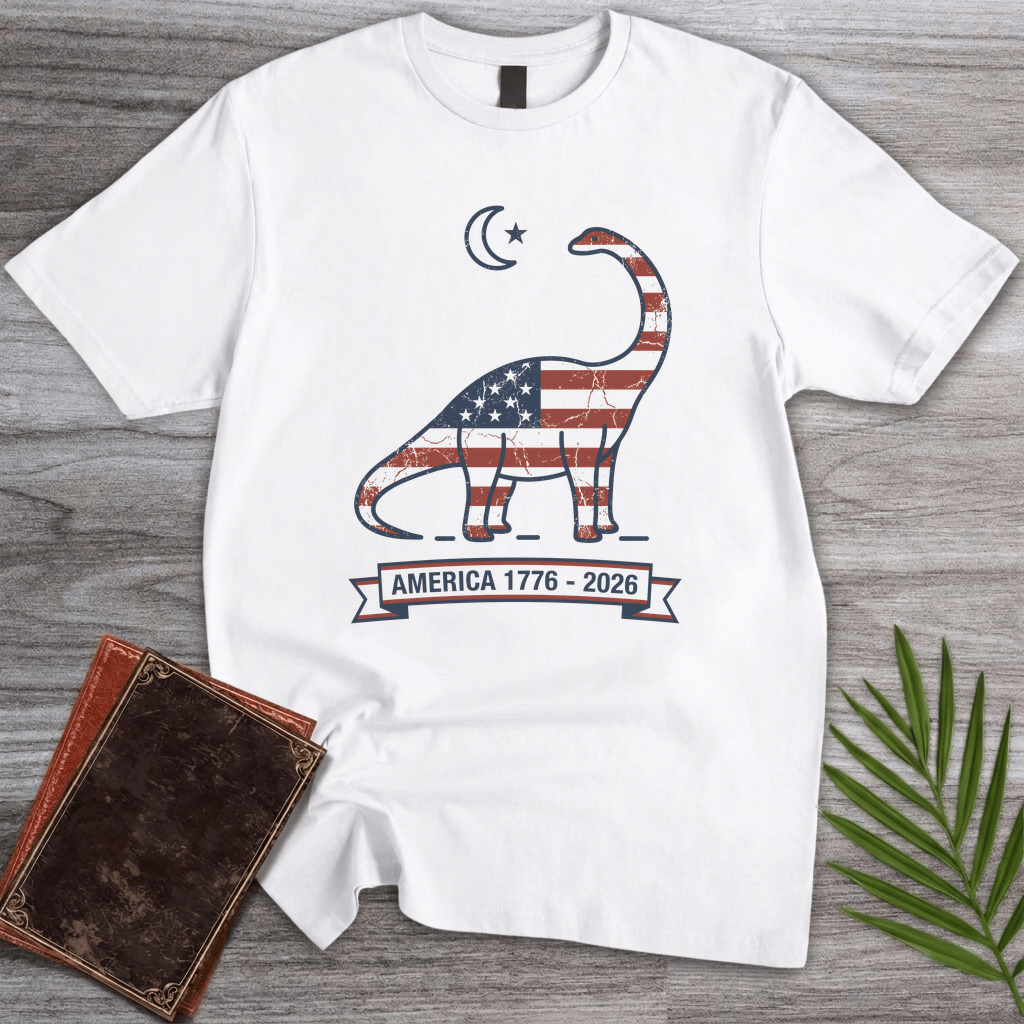 Crescent Moon Brachiosaurus Americas 250th T-Shirt