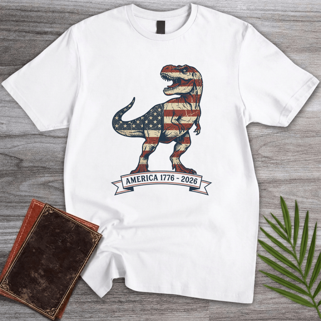 Distressed T-Rex Americas 250th T-Shirt