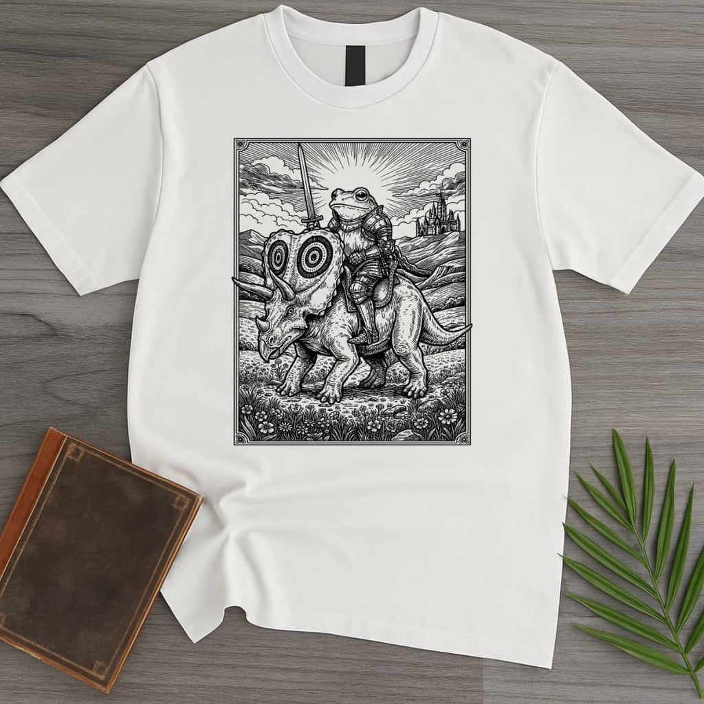 Frog Knight Torosaurus Rider T-Shirt