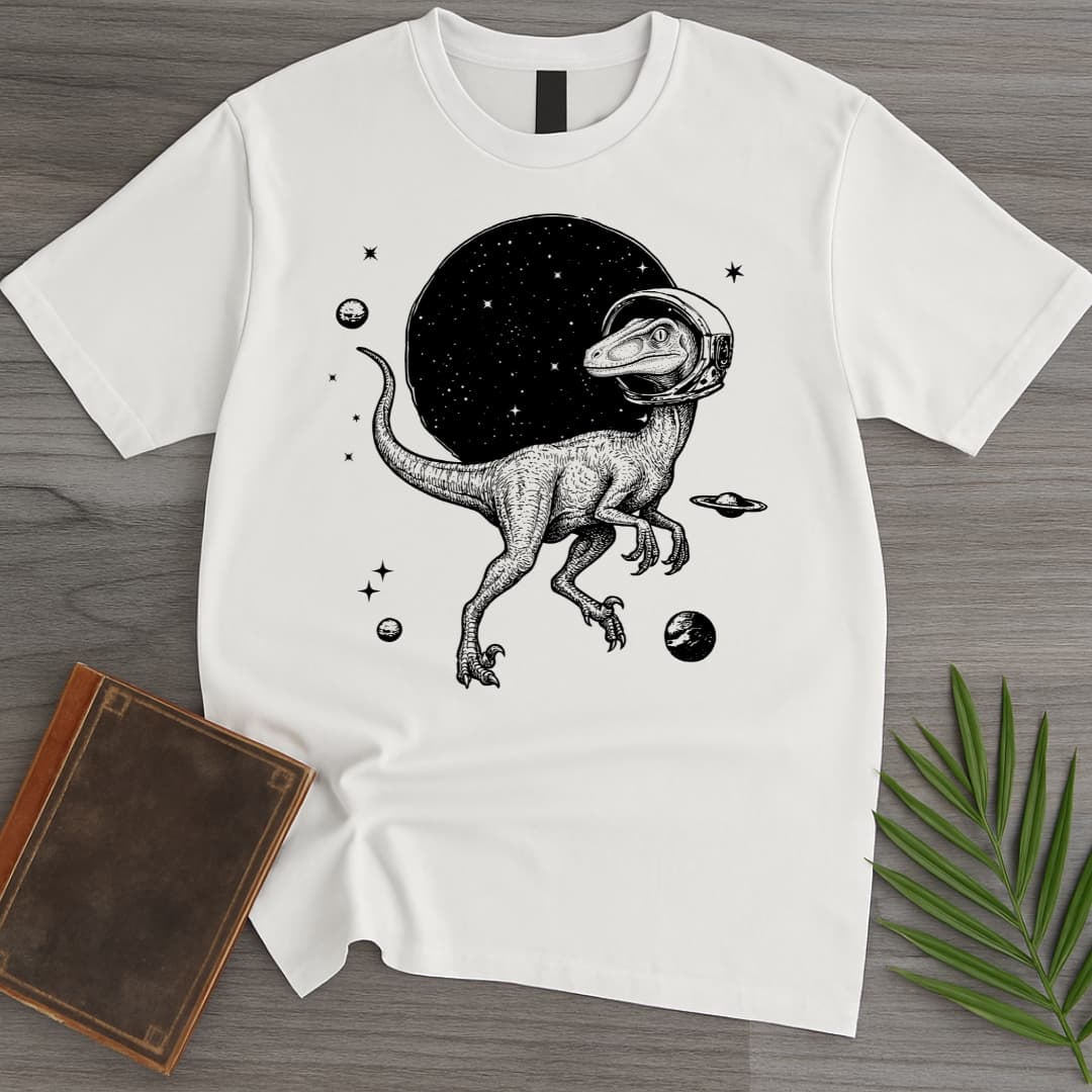 Intelligent Troodon in Space T-Shirt