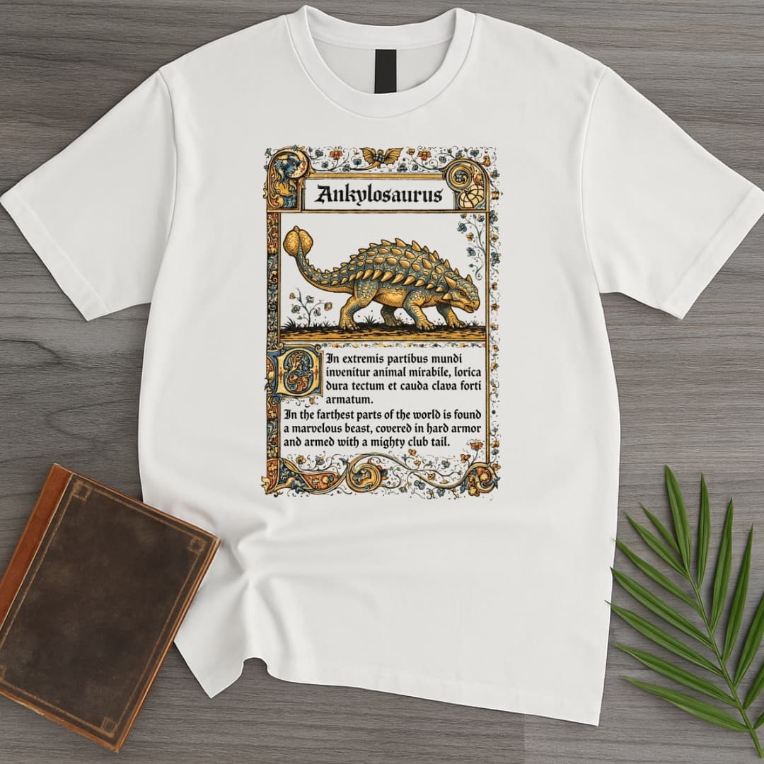 Medieval Bestiary Ankylosaurus T-Shirt