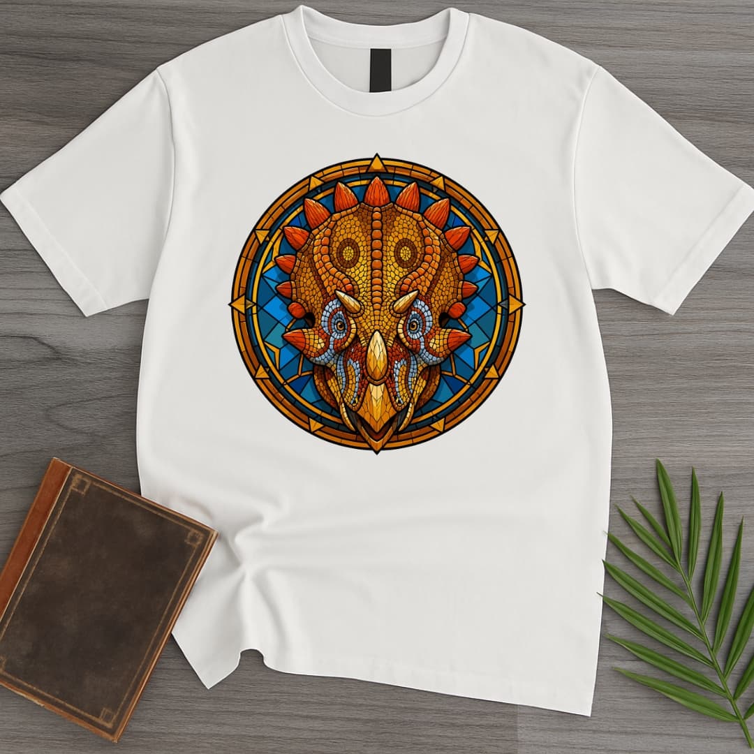 Stained Glass Regaliceratops T-Shirt