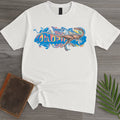 Triassic Melt Coelophysis Blue T-Shirt