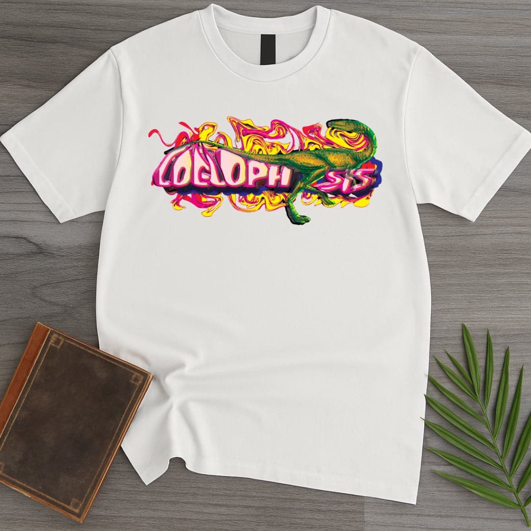 Triassic Melt Coelophysis Pink T-Shirt