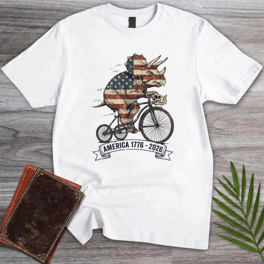 Triceratops Bicycle Americas 250th T-Shirt
