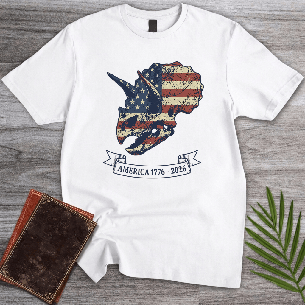 Triceratops Skull Americas 250th T-Shirt
