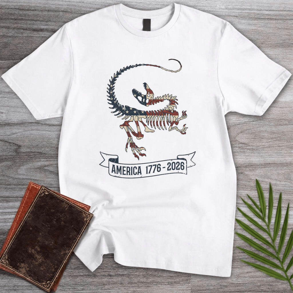 Velociraptor Fossil Americas 250th T-Shirt