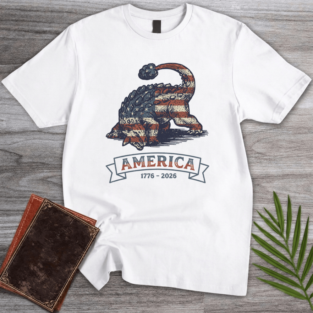 Vintage Ankylosaurus Americas 250th T-Shirt