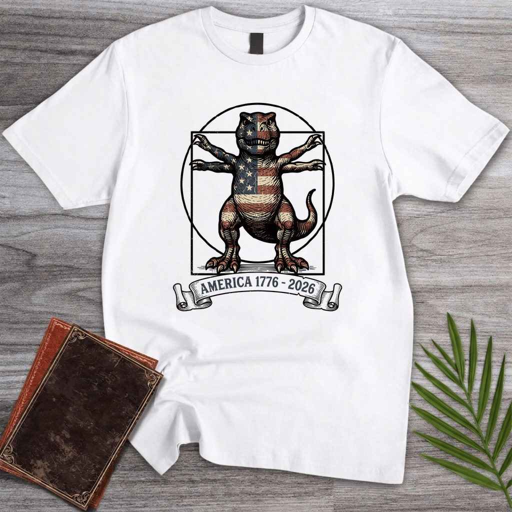 Vitruvian T-Rex Americas 250th T-Shirt